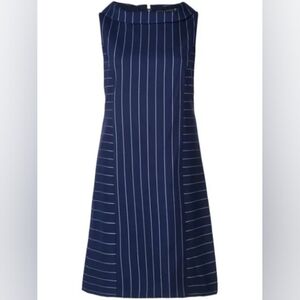 ALICE AND OLIVIA Contrasting Stripes Short Dress In Blue Sz 4